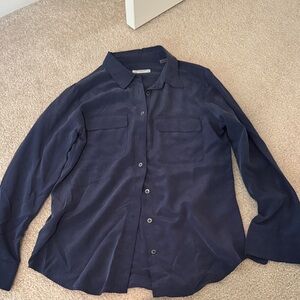 Equipment Navy Button Down Shirt